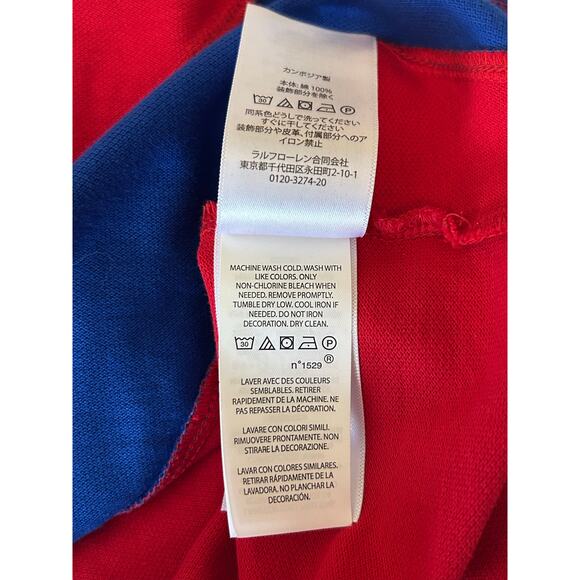 Ralph Lauren Big Pony Polo Short Sleeve Shirt Men Red L Classic Fit Rugby Golf - Picture 9 of 13